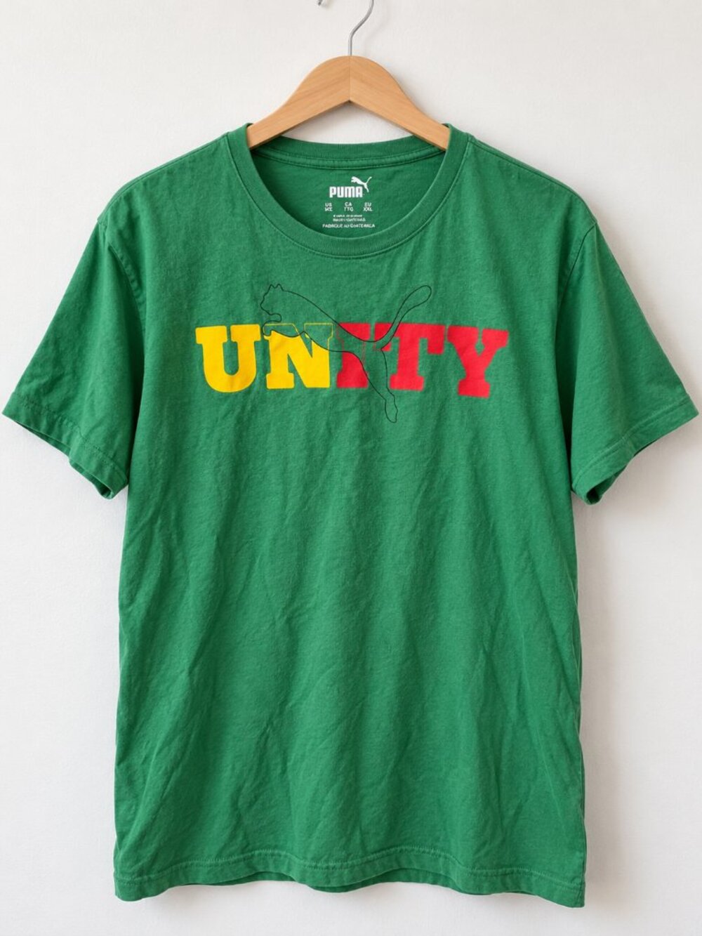 PUMA UNITY Graphic T-Shirt Men’s XXL Green Yellow Red
